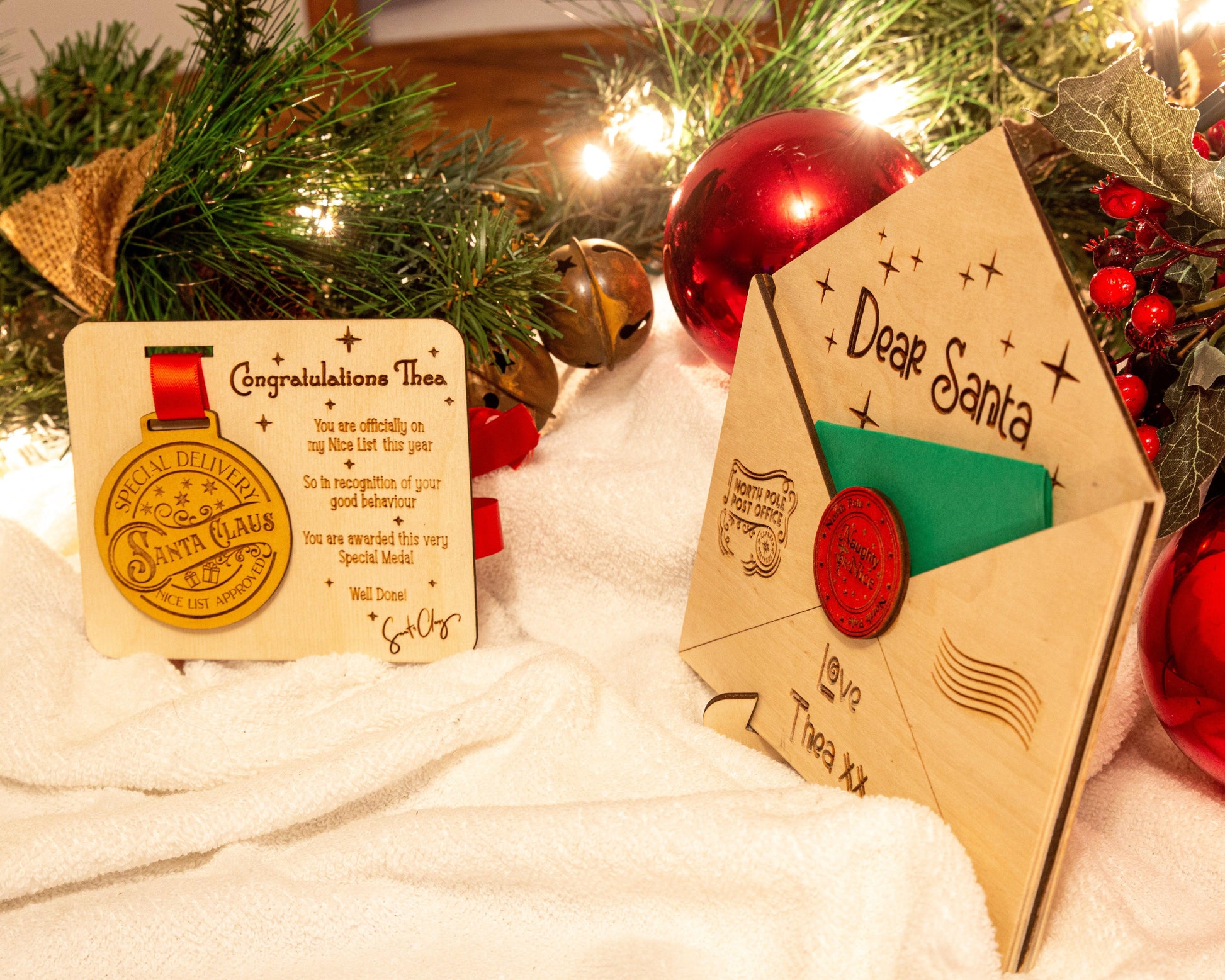 Nice List Medal And Naughty Or Nice List Plaque - woodnlotsoflove