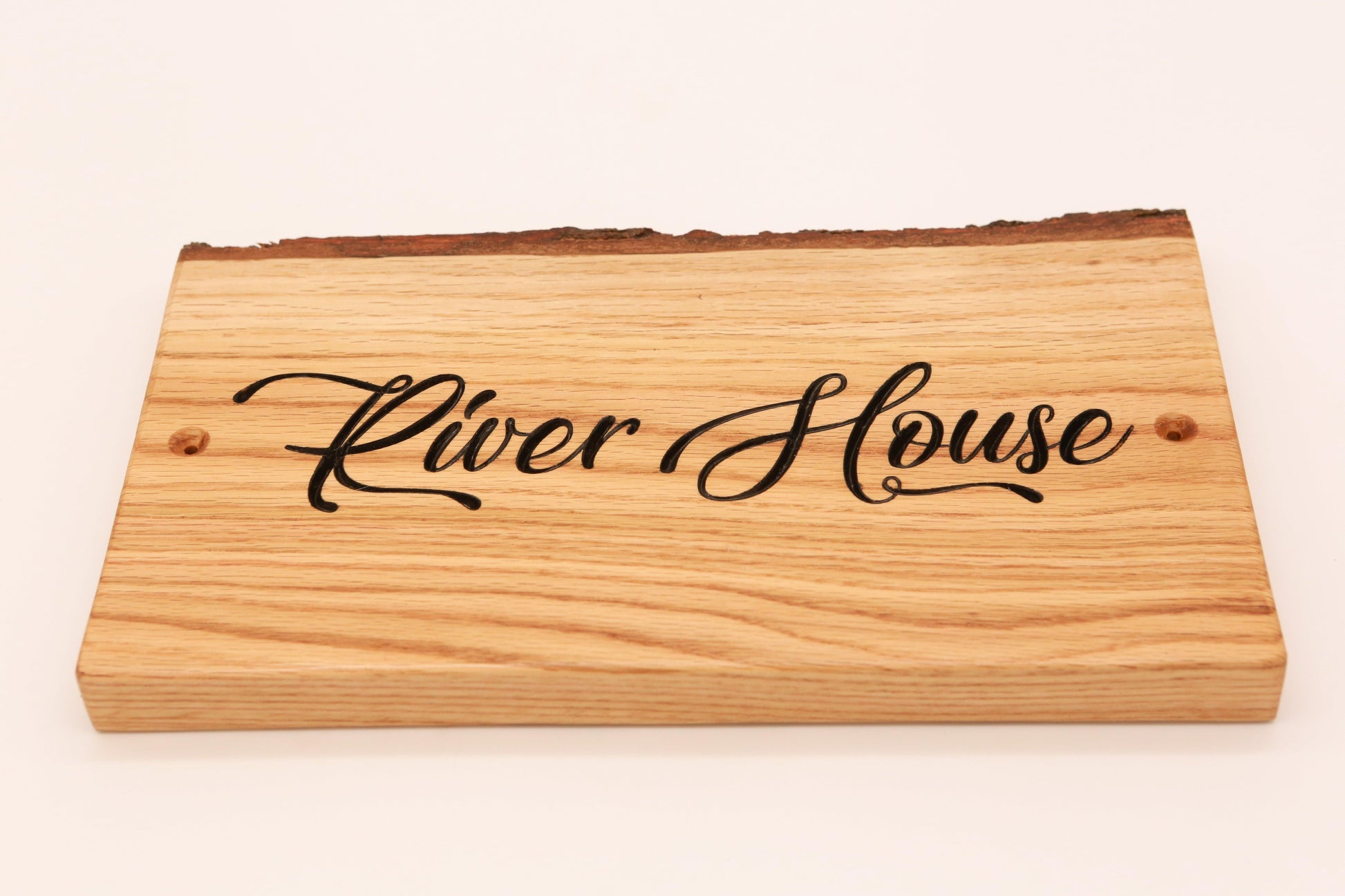 Custom Solid Oak House Sign - woodnlotsoflove