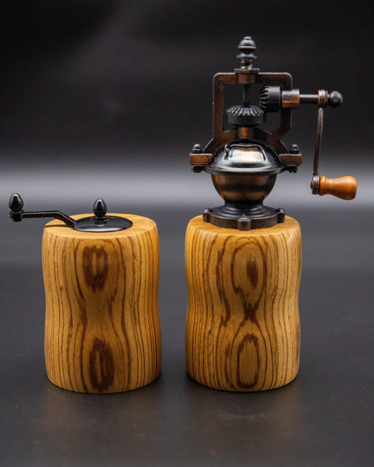 Salt And Pepper Mill Made From Zebrano - woodnlotsoflove