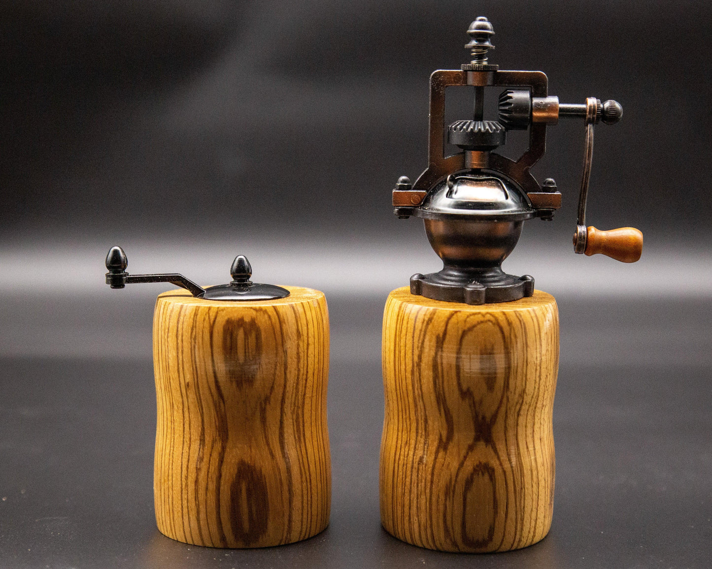 Salt And Pepper Mill Made From Zebrano - woodnlotsoflove