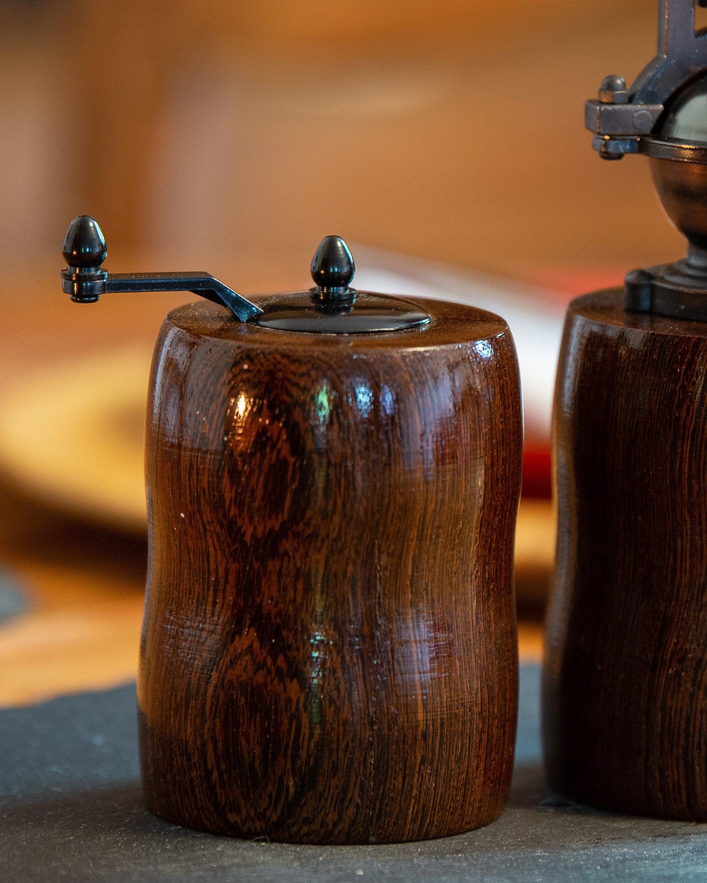 Salt And Pepper Mill Made From Panga Panga - woodnlotsoflove