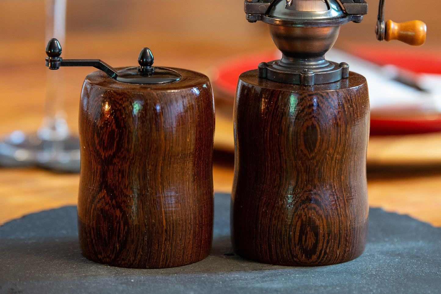 Salt And Pepper Mill Made From Panga Panga - woodnlotsoflove