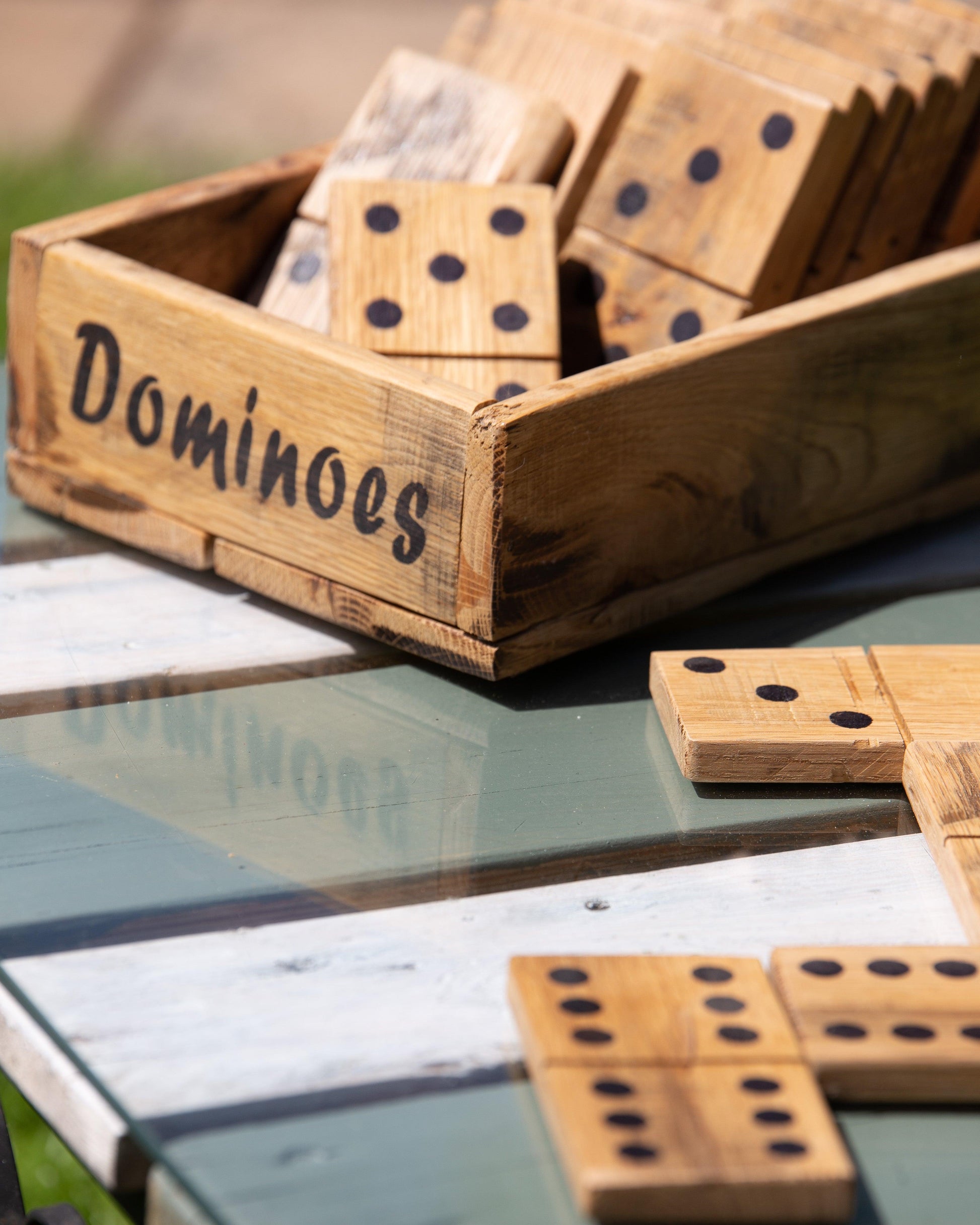 Large Wooden Dominoes - Double 6 Set - woodnlotsoflove