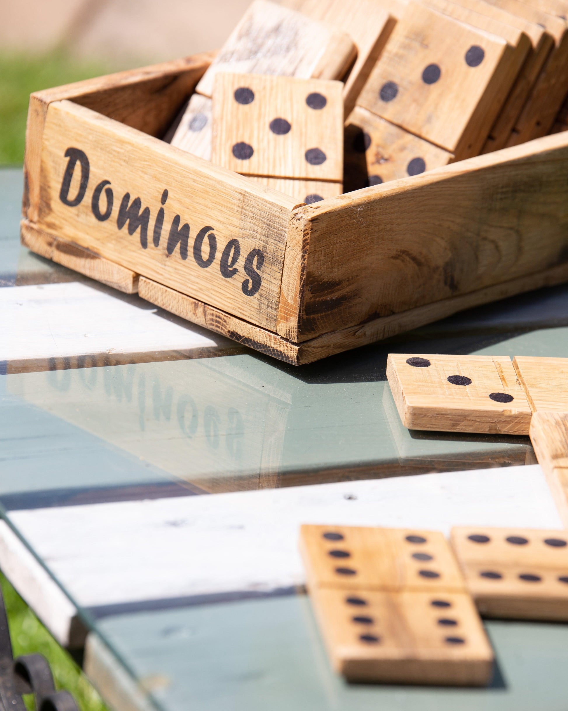 Large Wooden Dominoes - Double 6 Set - woodnlotsoflove