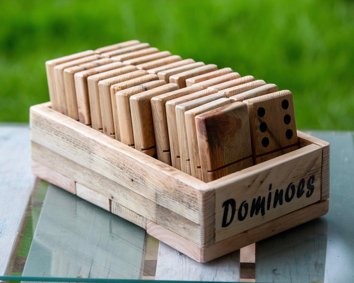 Large Wooden Dominoes - Double 6 Set - woodnlotsoflove