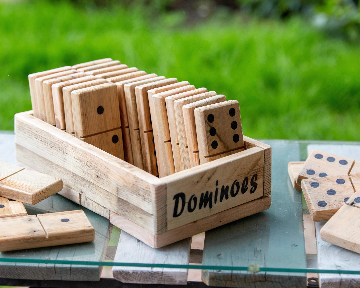 Large Wooden Dominoes - Double 6 Set - woodnlotsoflove