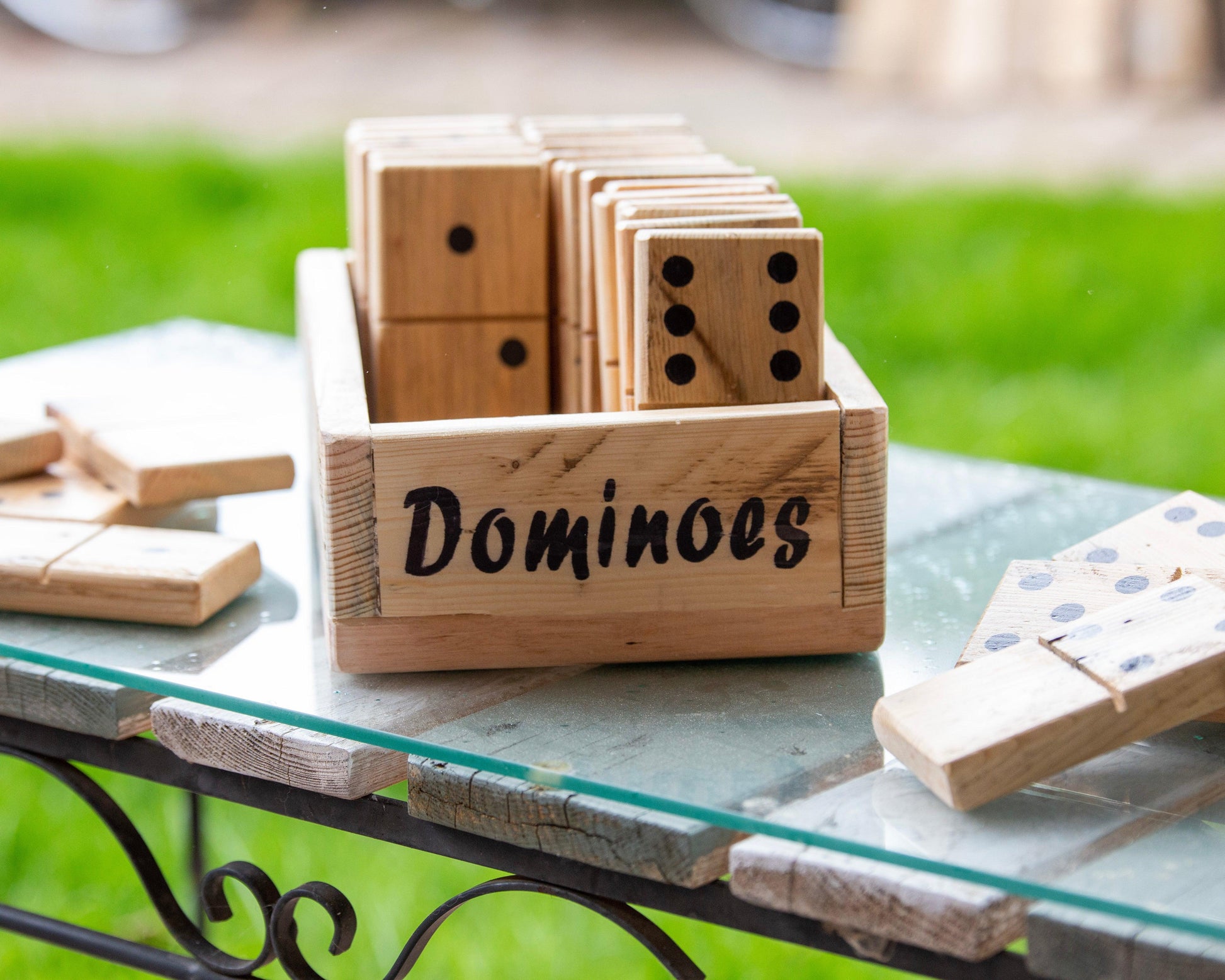 Large Wooden Dominoes - Double 6 Set - woodnlotsoflove