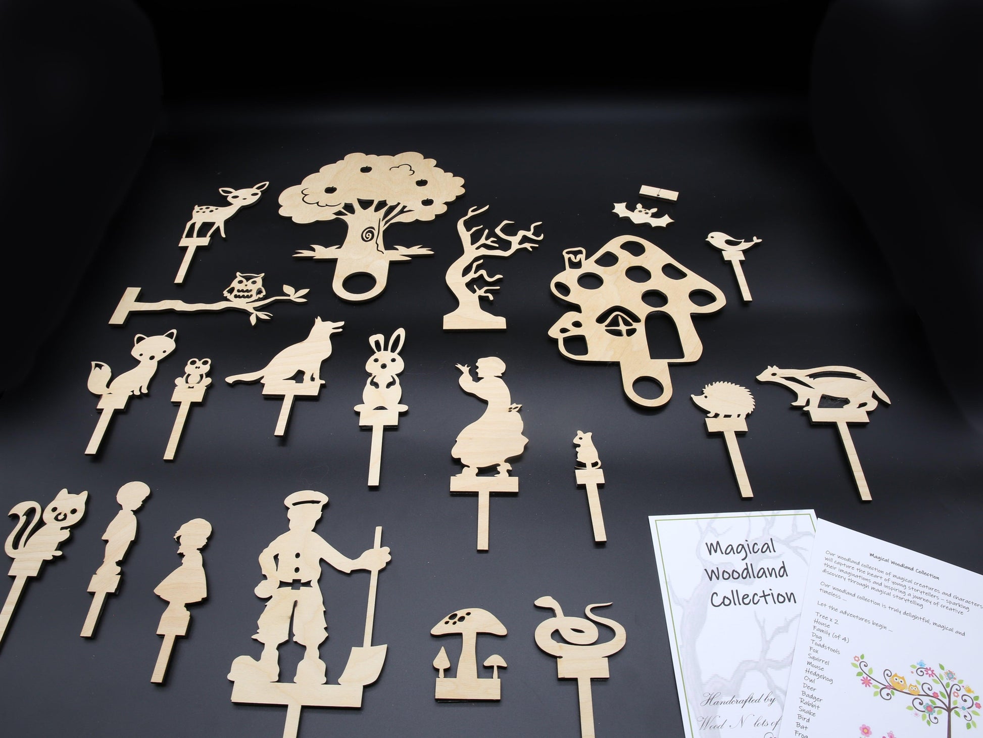 Shadow Puppet Theatre - With Three Puppet Sets - woodnlotsoflove