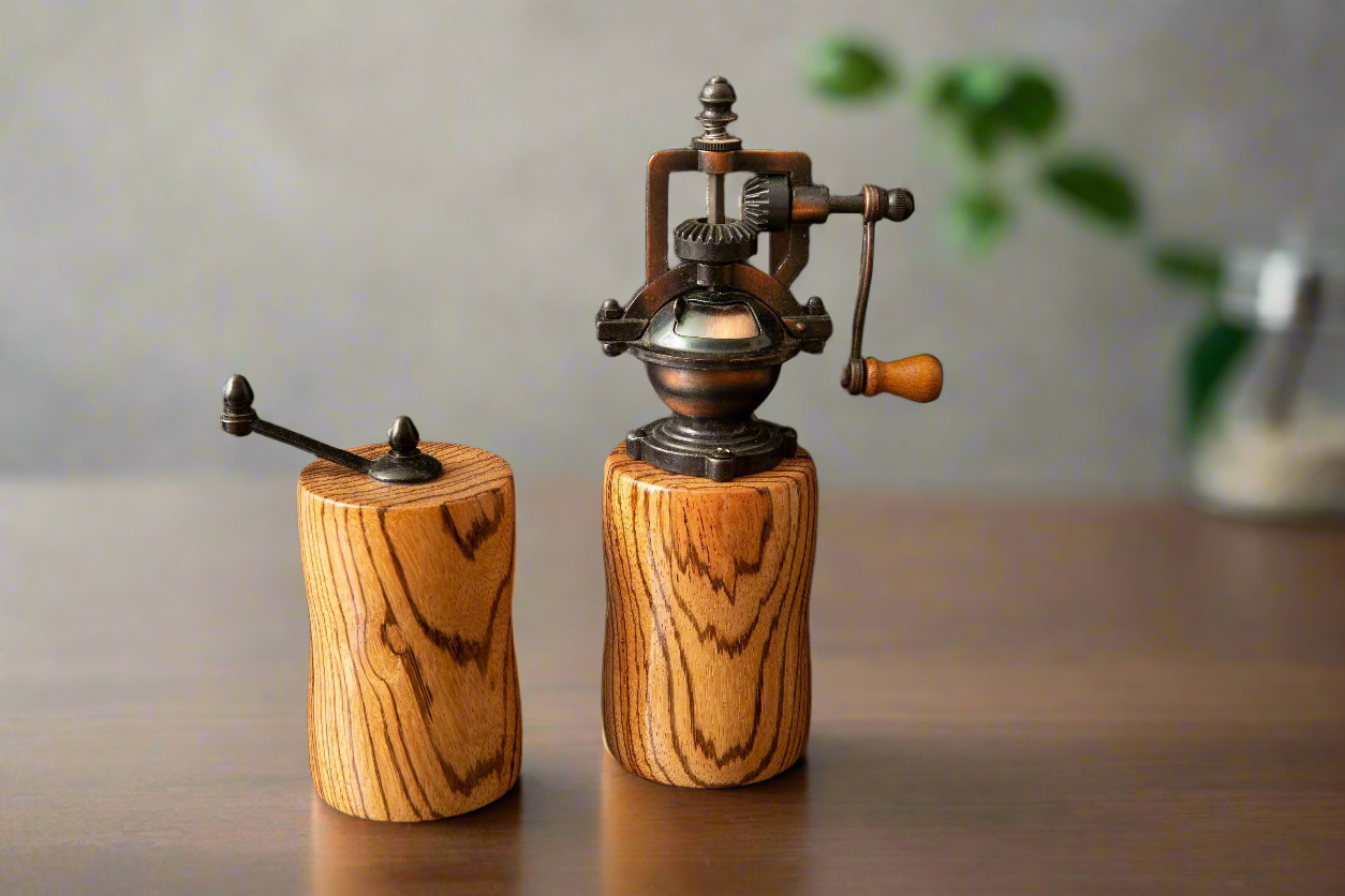 Salt And Pepper Mill Made From Zebrano