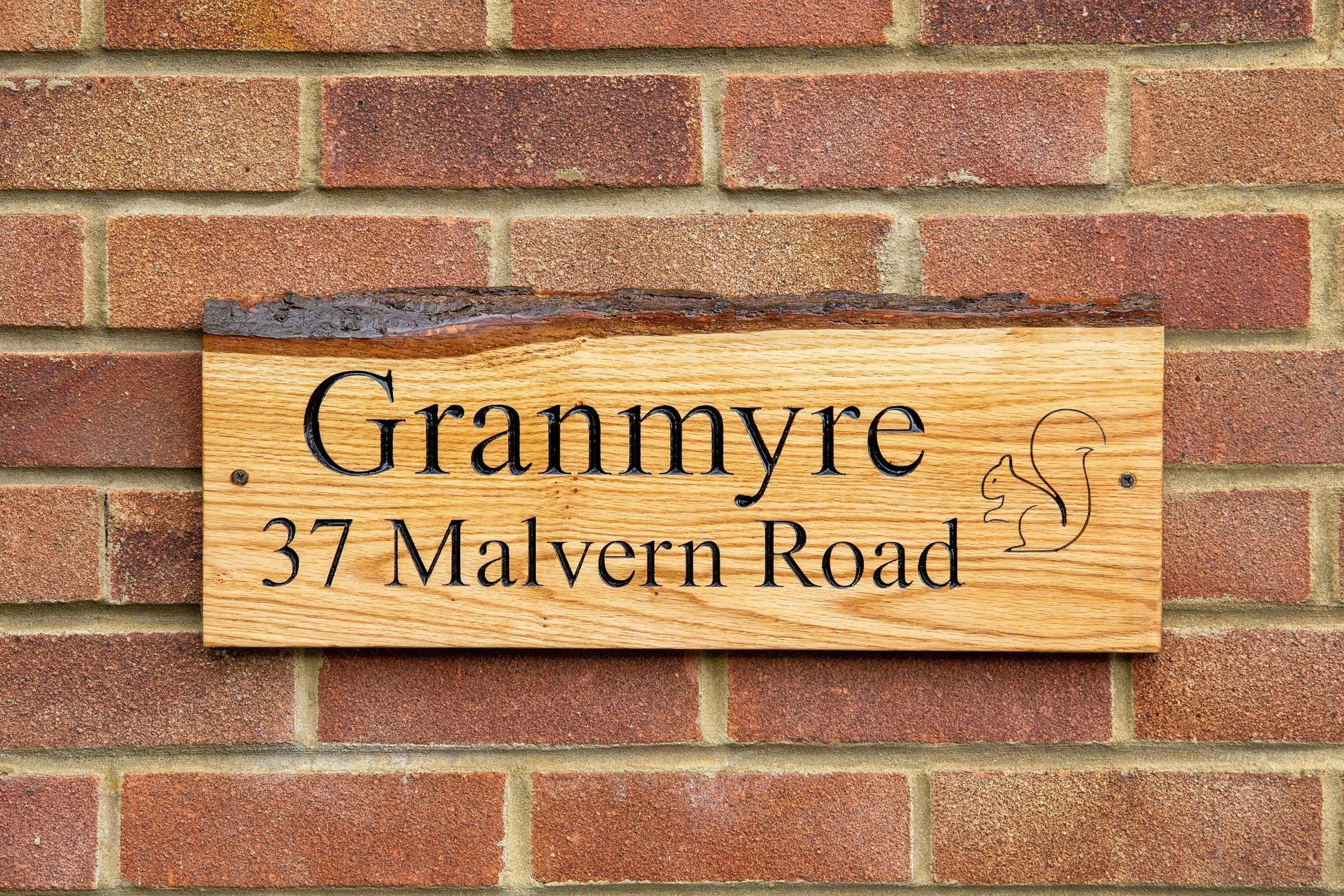 Handmade Oak Address Sign - woodnlotsoflove