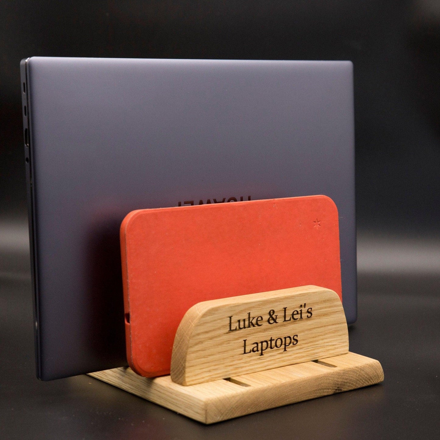 Solid Oak Laptop And Hard Drive Stand - woodnlotsoflove