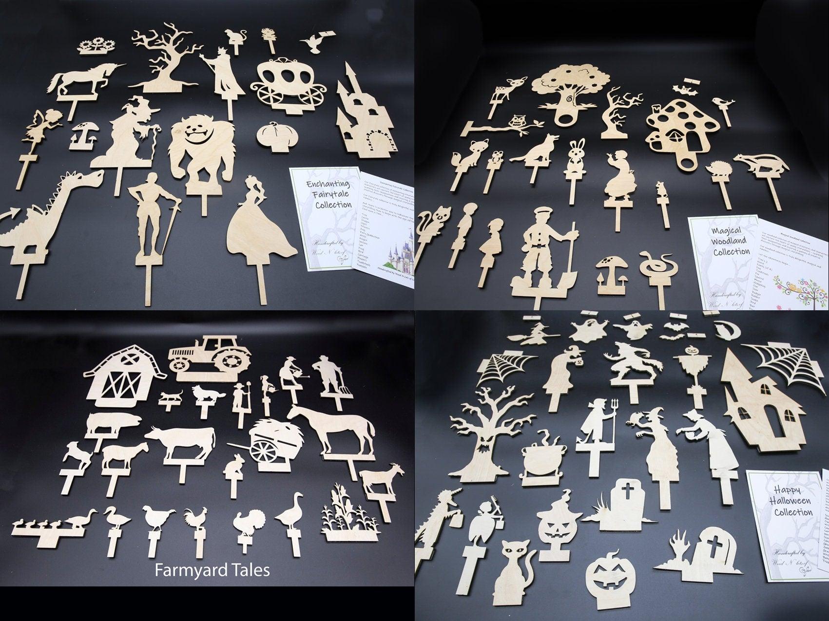 Wild Safari Animal Shadow Puppets - woodnlotsoflove