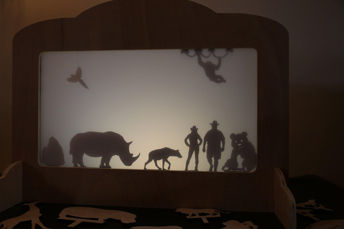 Wild Safari Animal Shadow Puppets - woodnlotsoflove