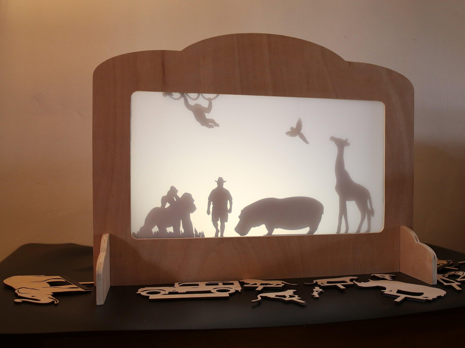 Wild Safari Animal Shadow Puppets - woodnlotsoflove