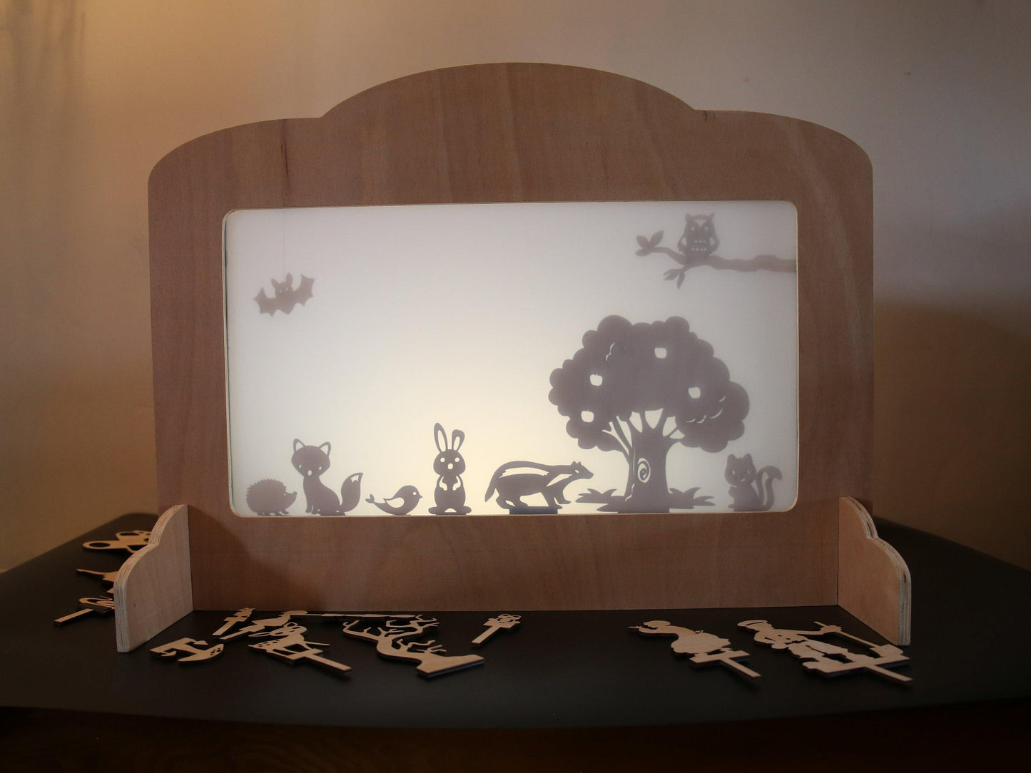 Shadow Puppet Theatre - With Three Puppet Sets - woodnlotsoflove