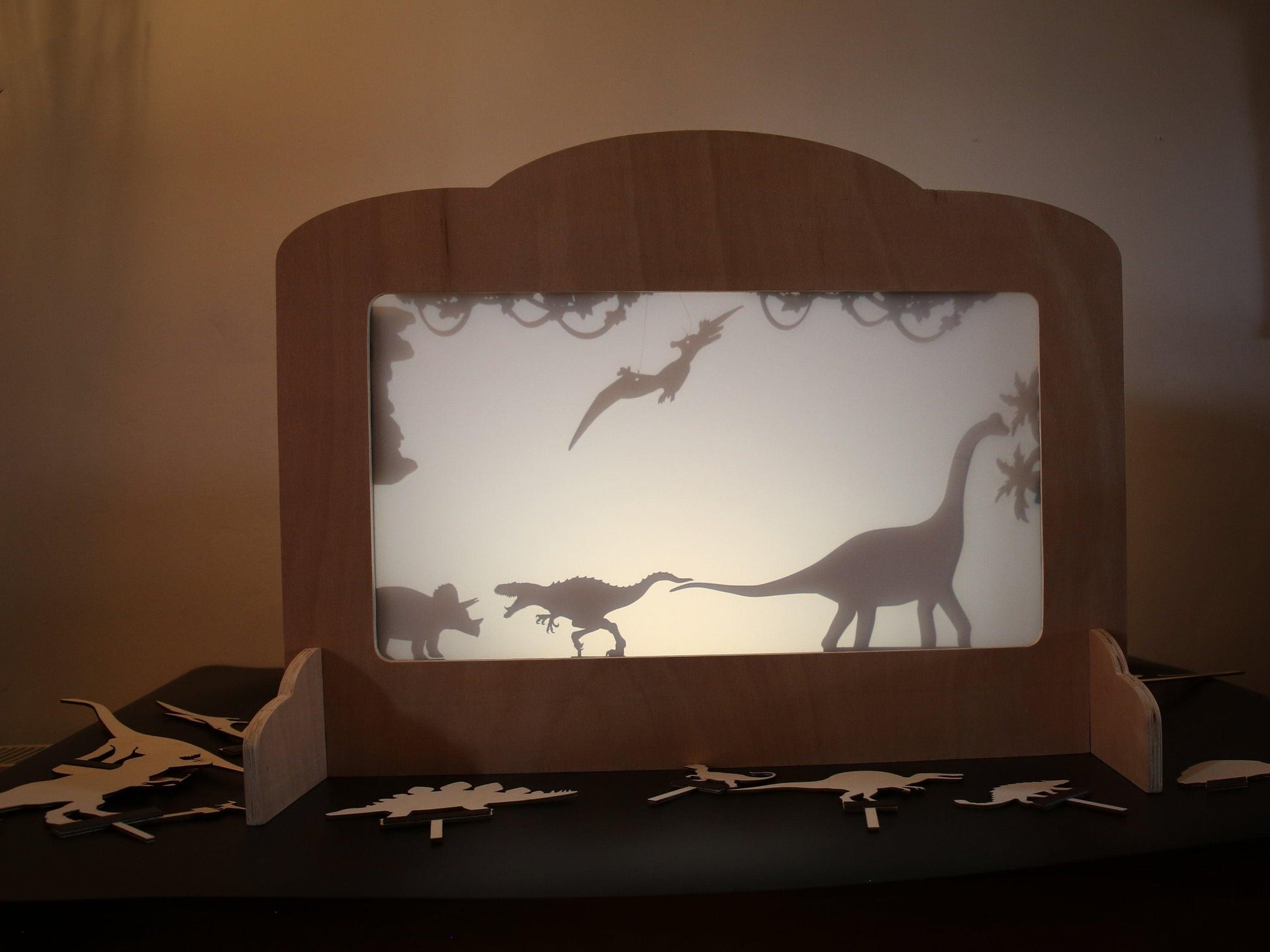 Shadow Puppet Theatre - With Three Puppet Sets - woodnlotsoflove