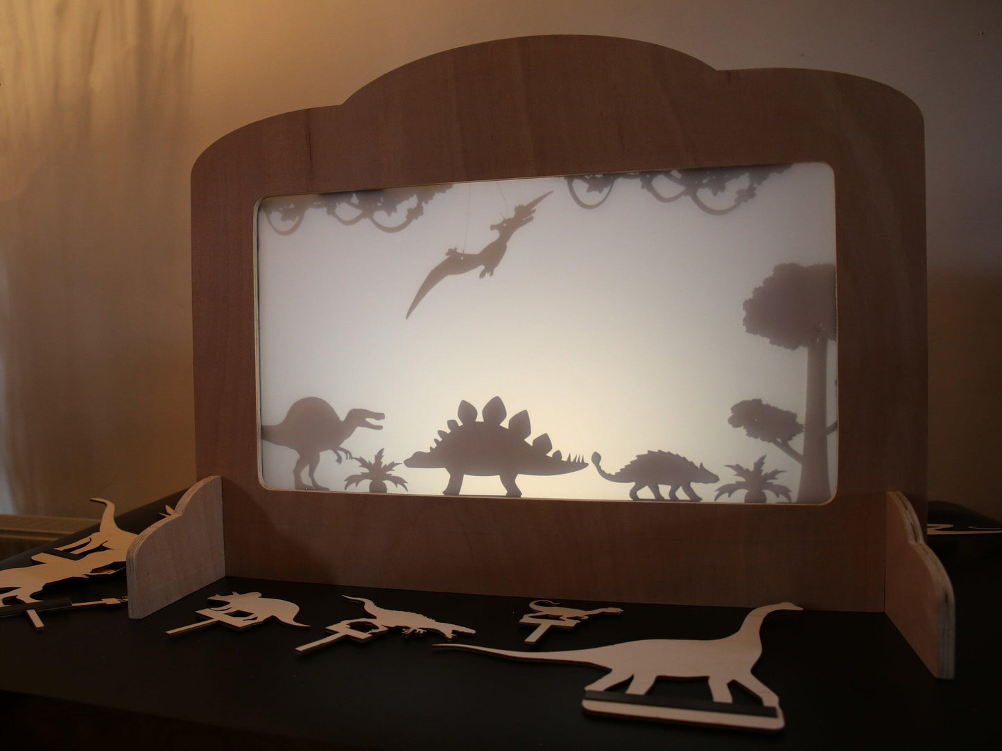 Dinosaur World Shadow Puppets - woodnlotsoflove