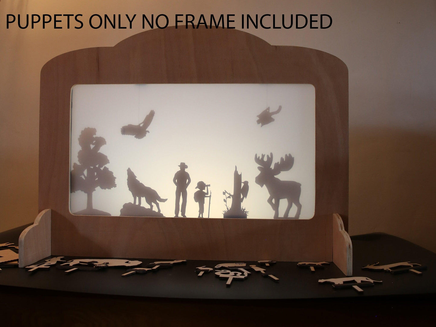 Shadow Puppet Theatre - With One Puppet Set - woodnlotsoflove