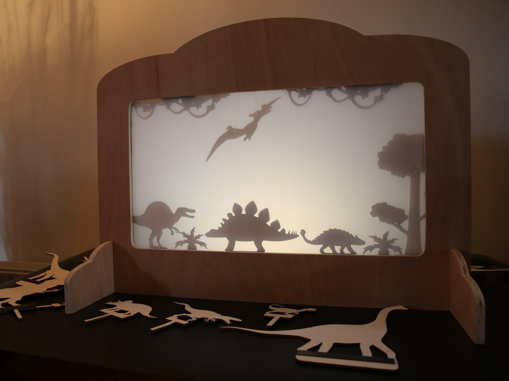 Shadow Puppet Theatre - With Three Puppet Sets - woodnlotsoflove