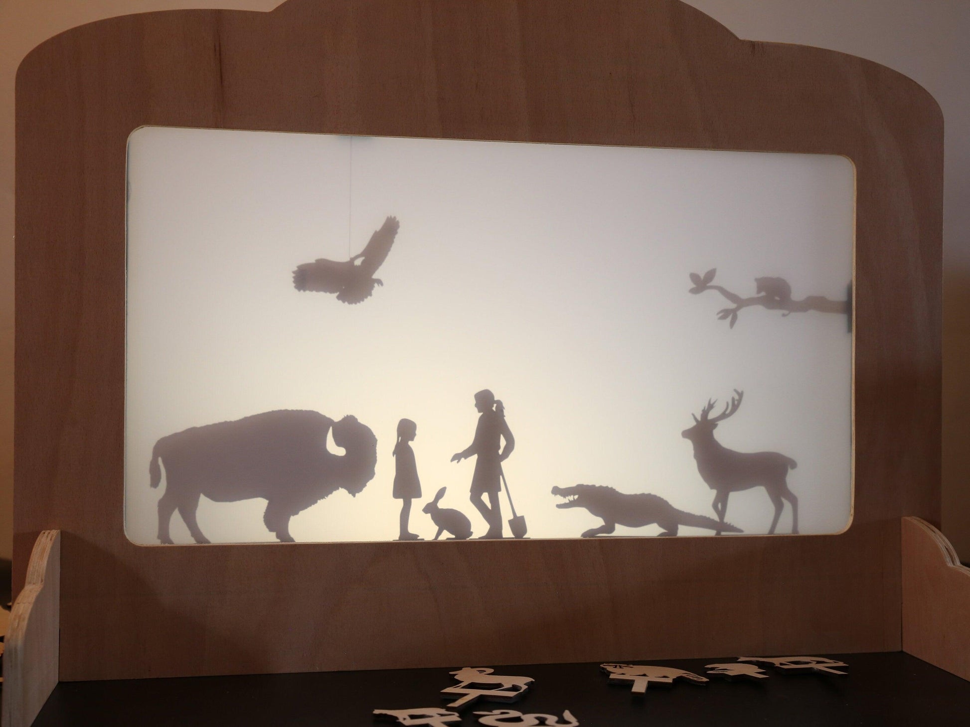 Shadow Puppet Theatre - With Three Puppet Sets - woodnlotsoflove