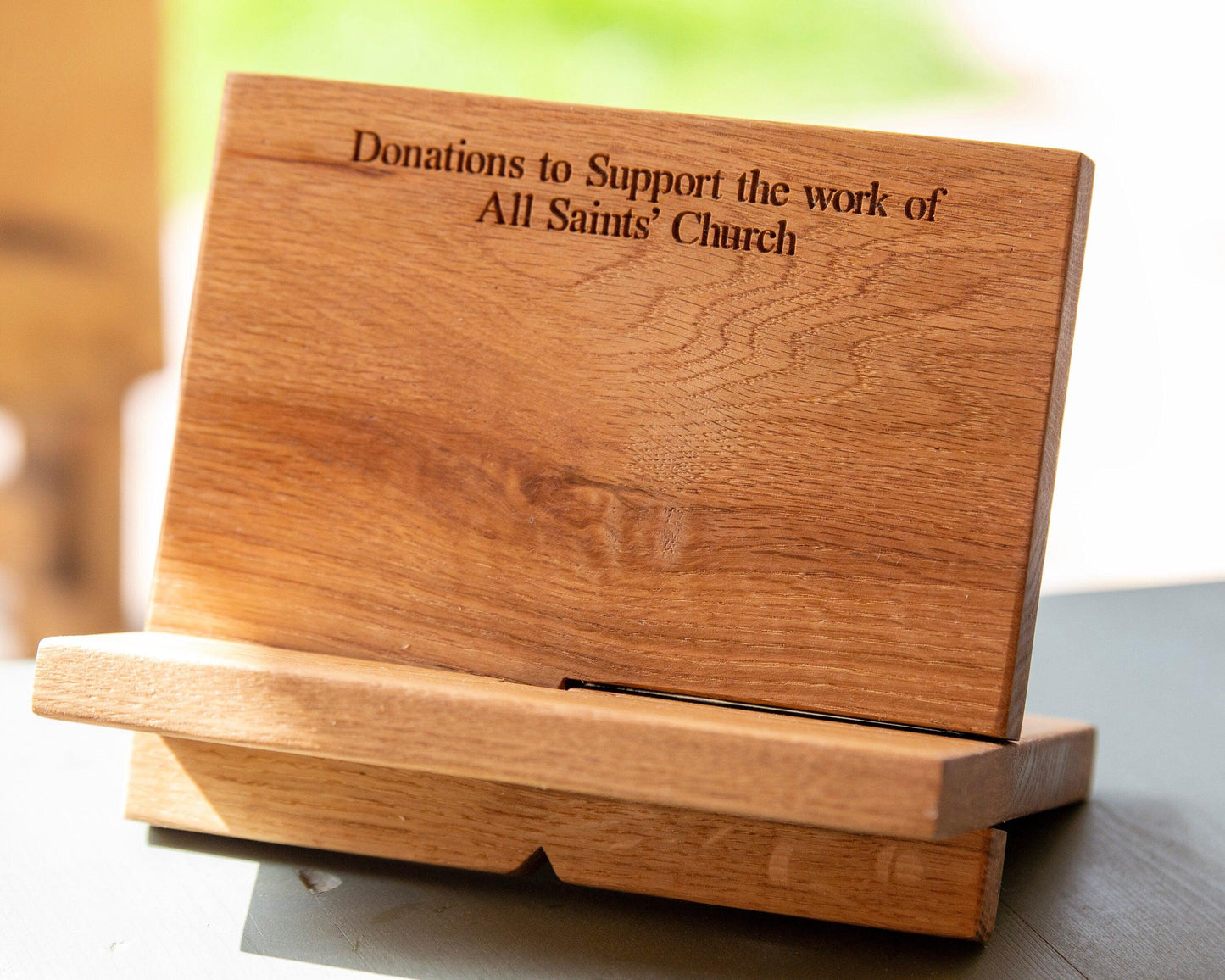 Oak Card Reader Stand - Business POS Reader - woodnlotsoflove