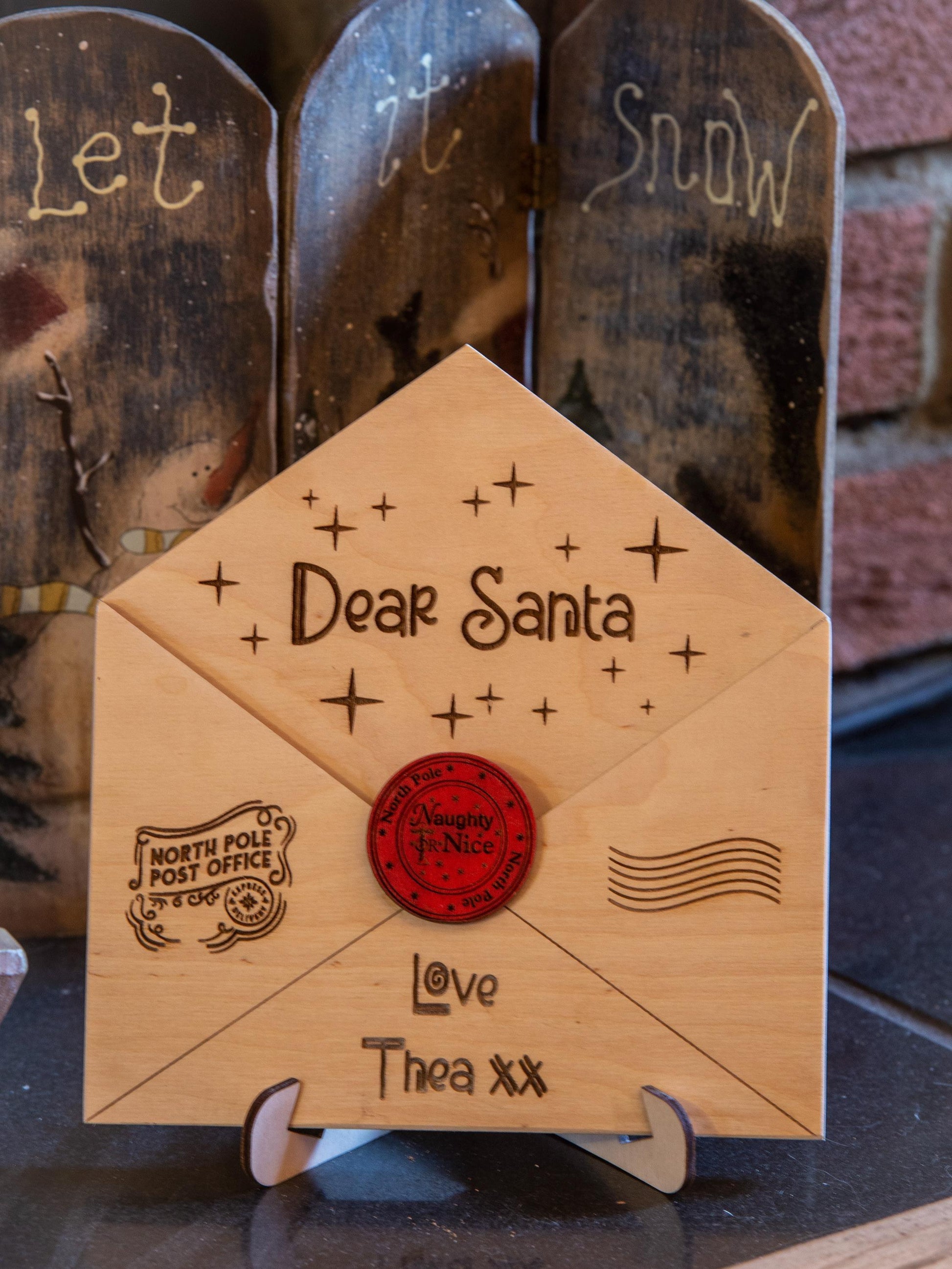 Personalised Letter To Santa - Free Standing - woodnlotsoflove