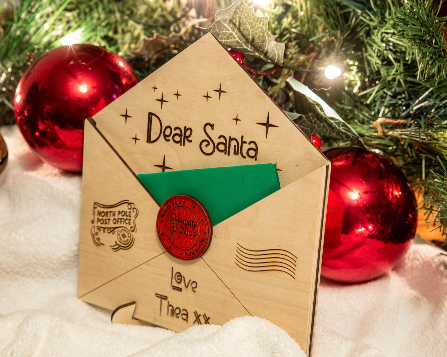 Personalised Letter To Santa - Free Standing - woodnlotsoflove