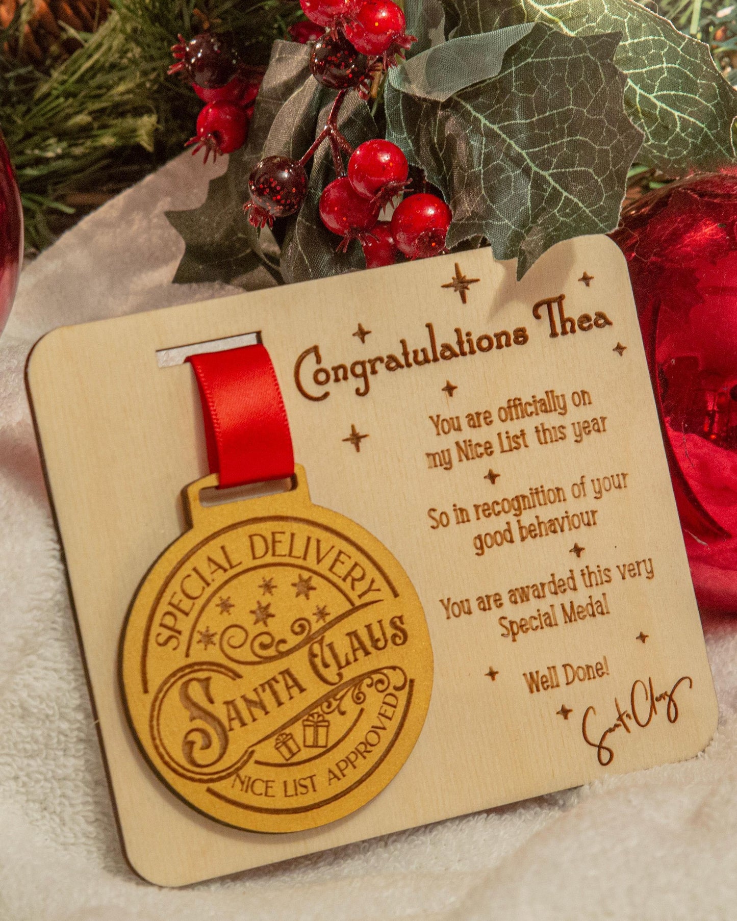 Personalised Letter To Santa - Free Standing - woodnlotsoflove