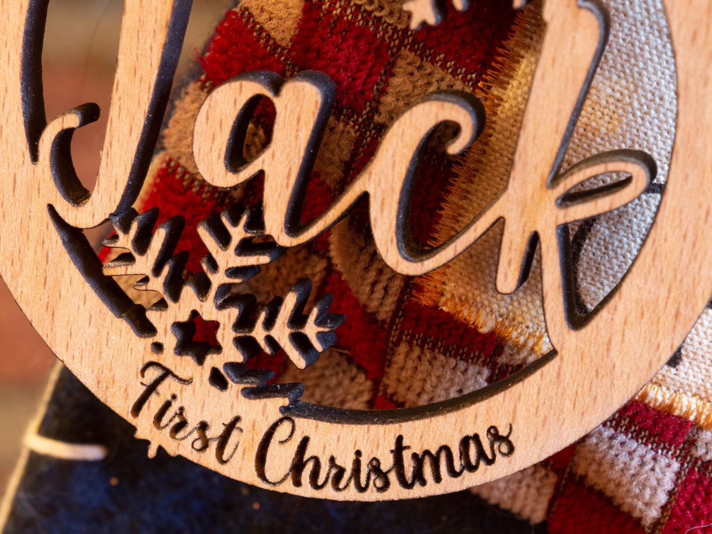 Personalised Oak Gift Tags - Stocking Tags - woodnlotsoflove