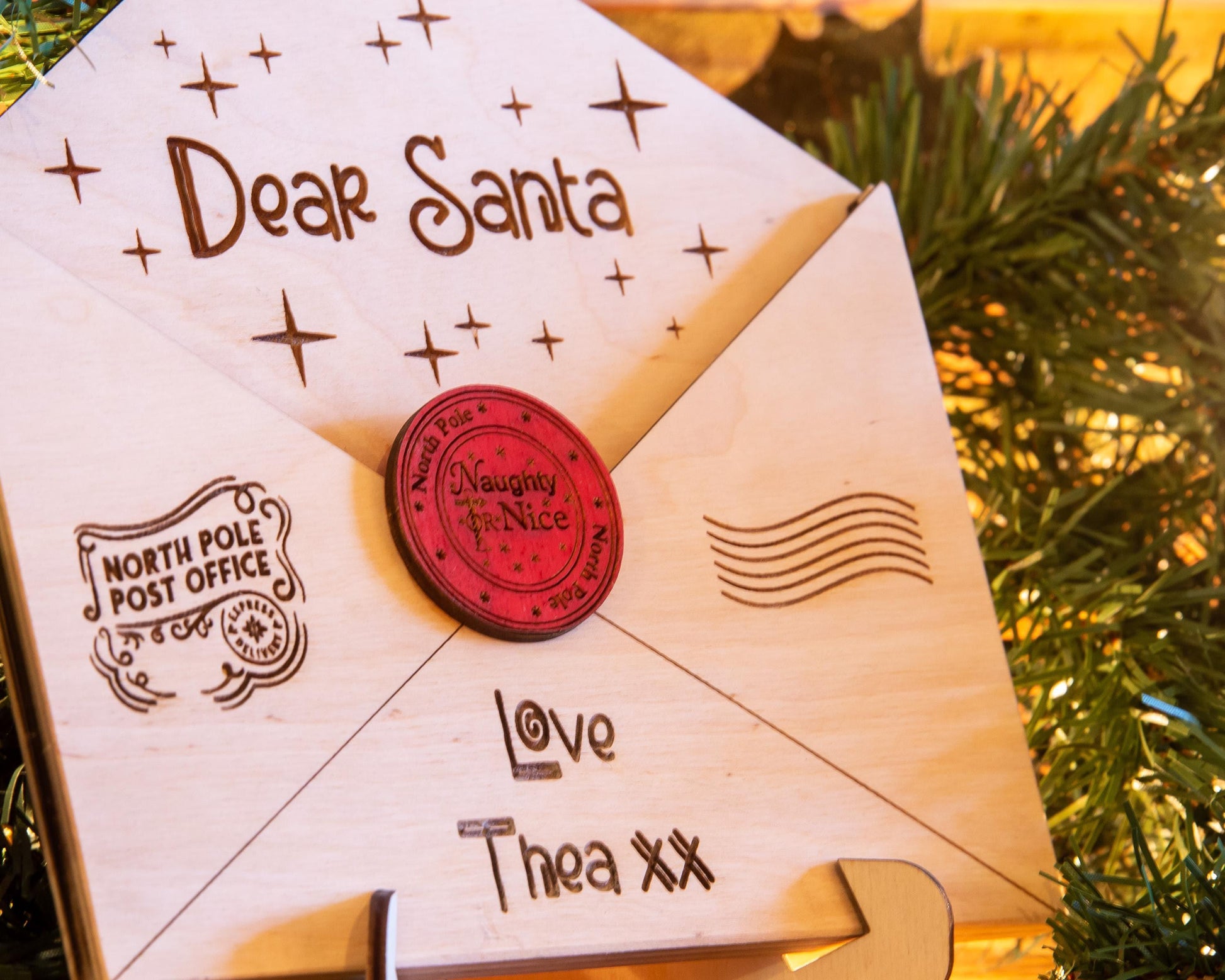 Personalised Letter To Santa - Free Standing - woodnlotsoflove