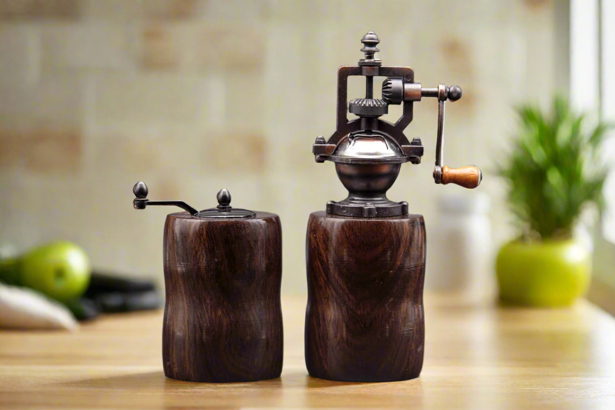 Salt and Pepper Mill Made From Leadwood