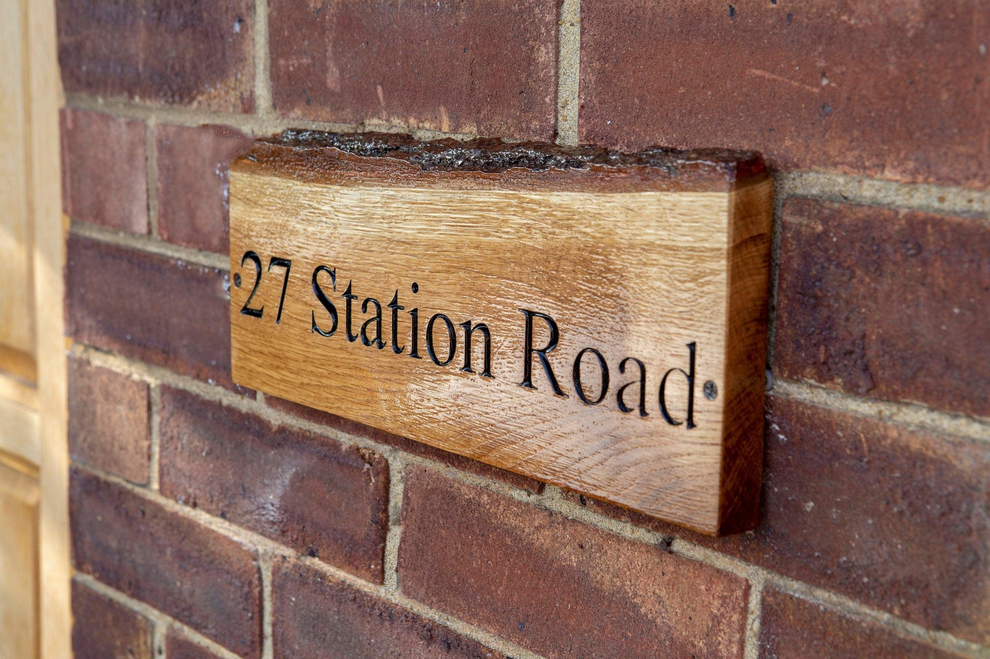 Custom Solid Oak House Sign - woodnlotsoflove