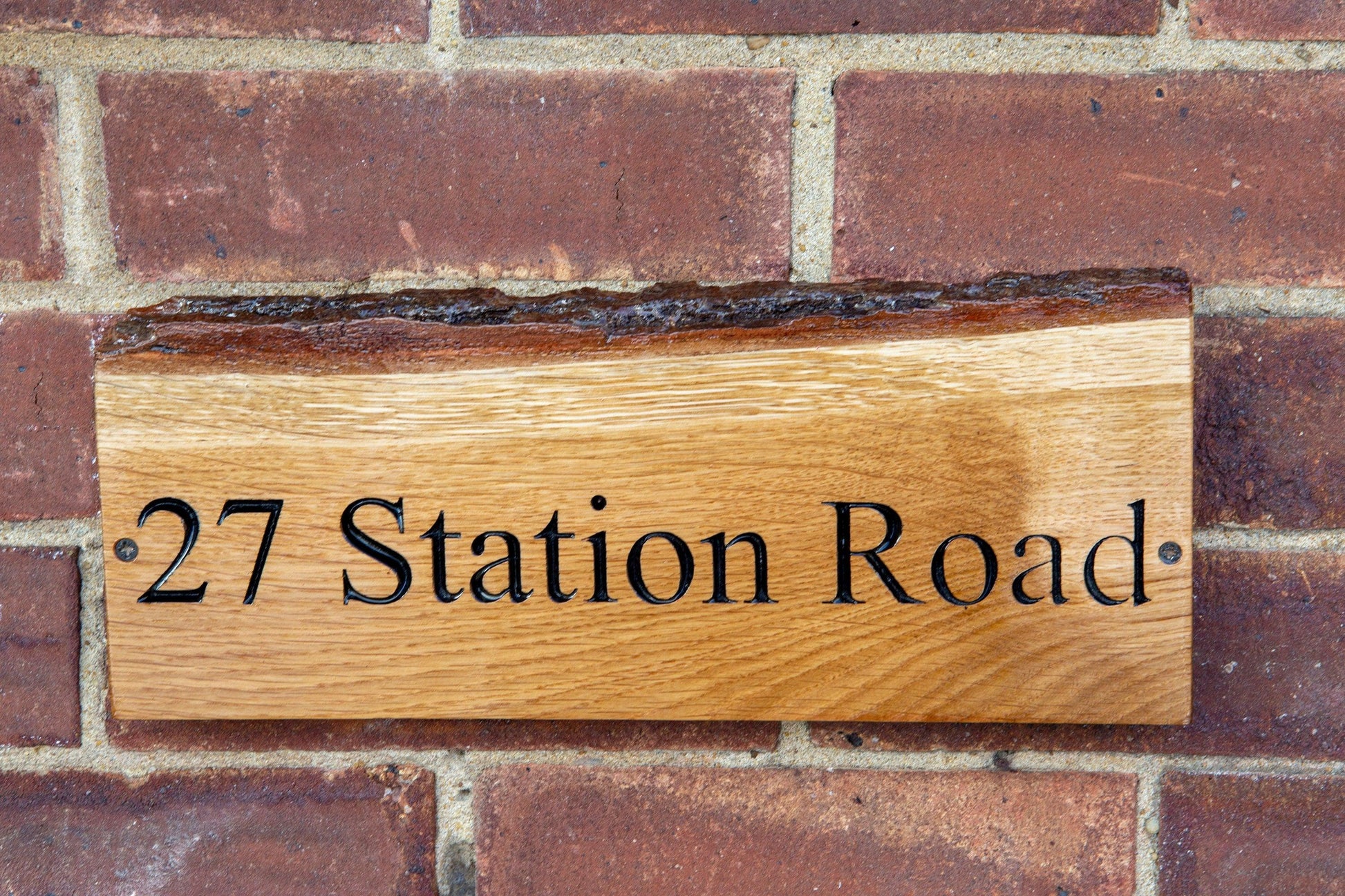 Custom Solid Oak House Sign - woodnlotsoflove
