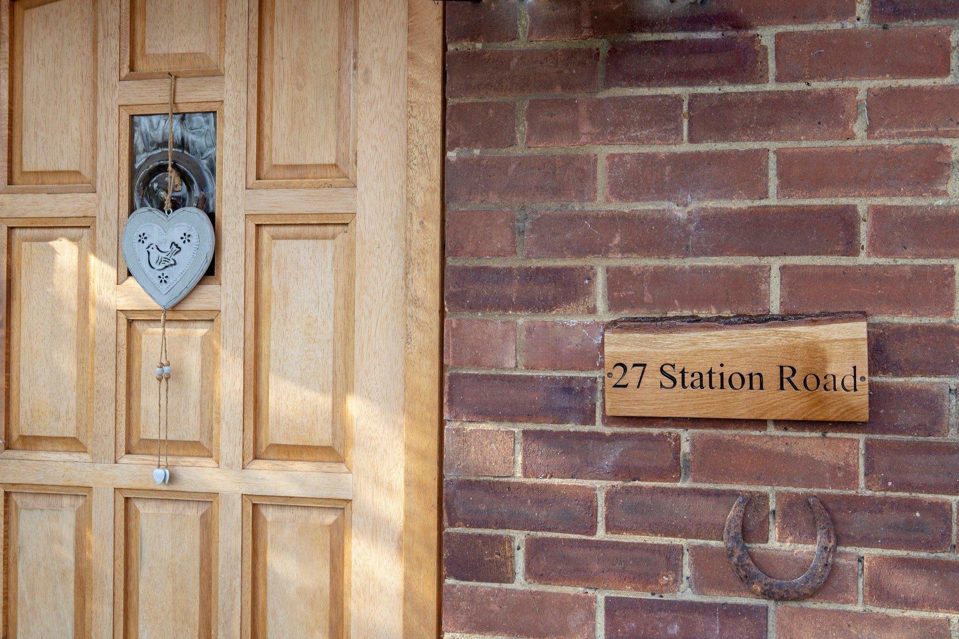 Custom Solid Oak House Sign - woodnlotsoflove