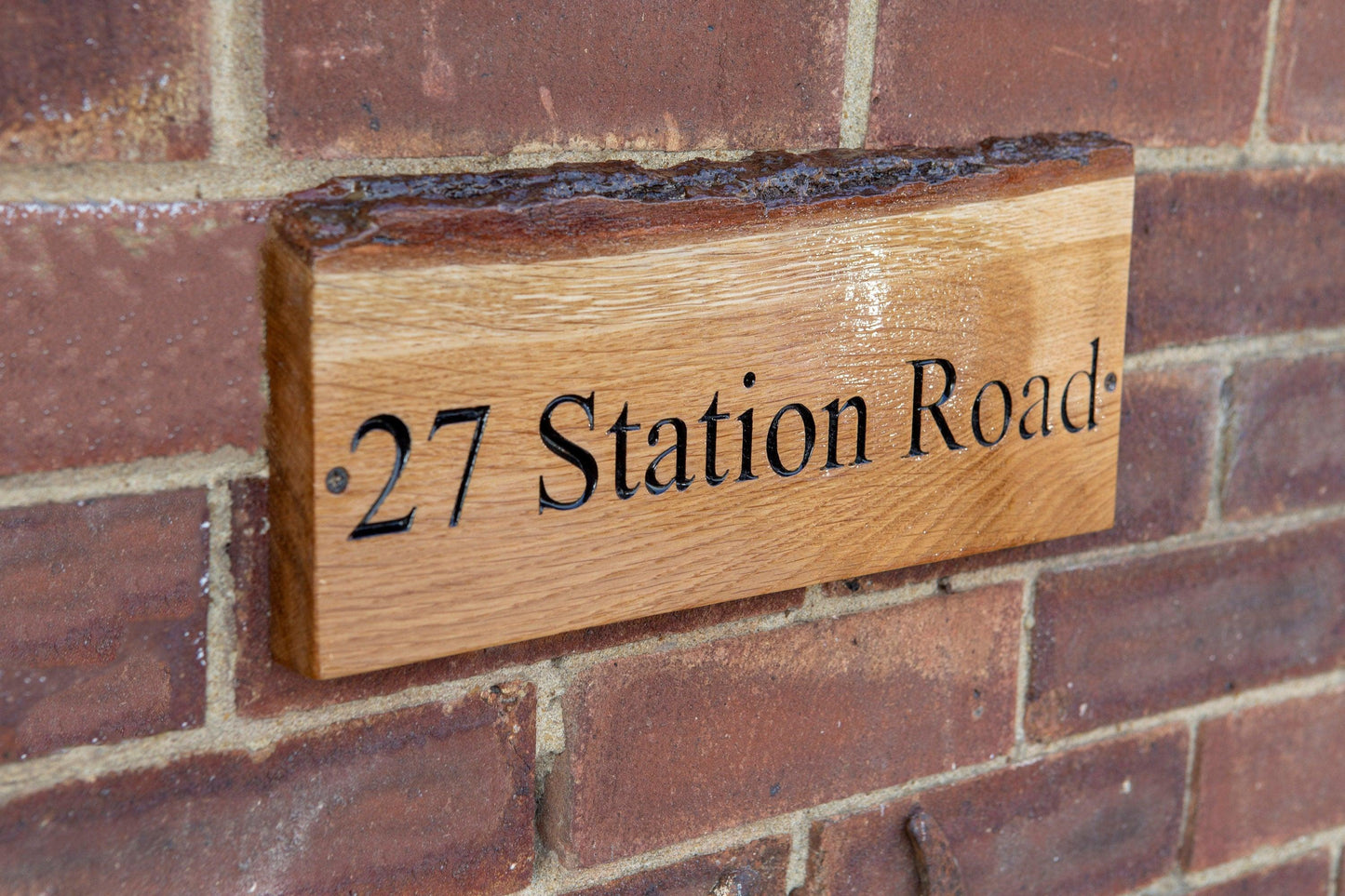Custom Solid Oak House Sign - woodnlotsoflove