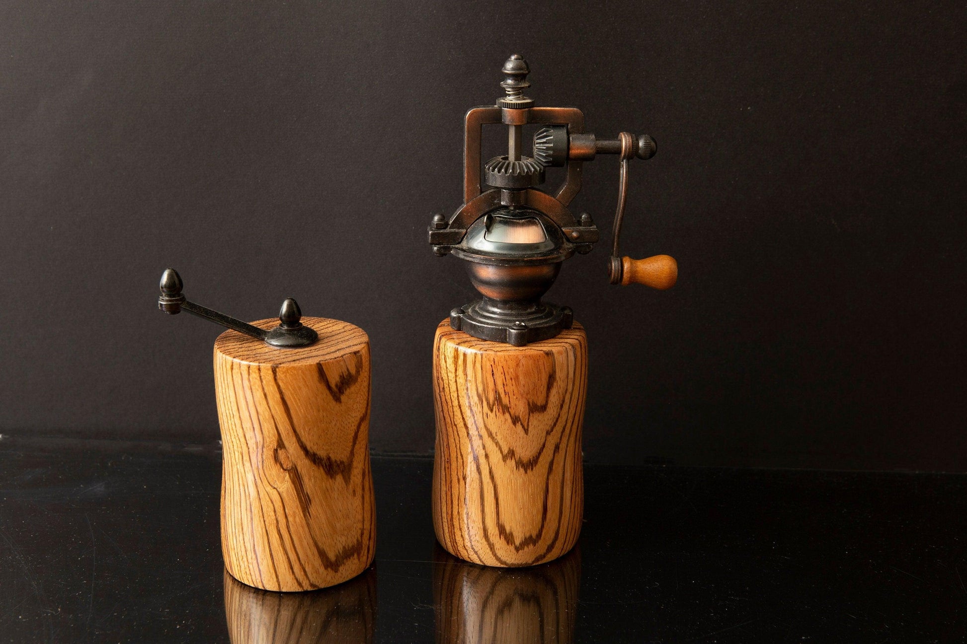 Salt And Pepper Mill Made From Zebrano - woodnlotsoflove