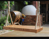 80cm oak swing - carved text on two sides